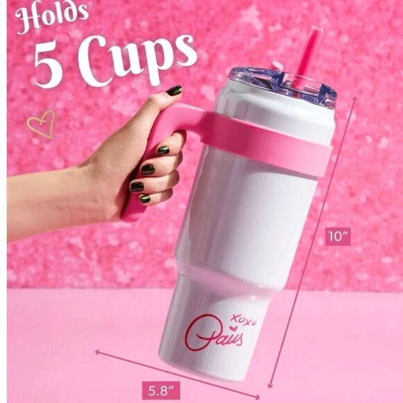 Paris Hilton White Iridescent Stainless Steel Tumbler - Picture 1 of 7